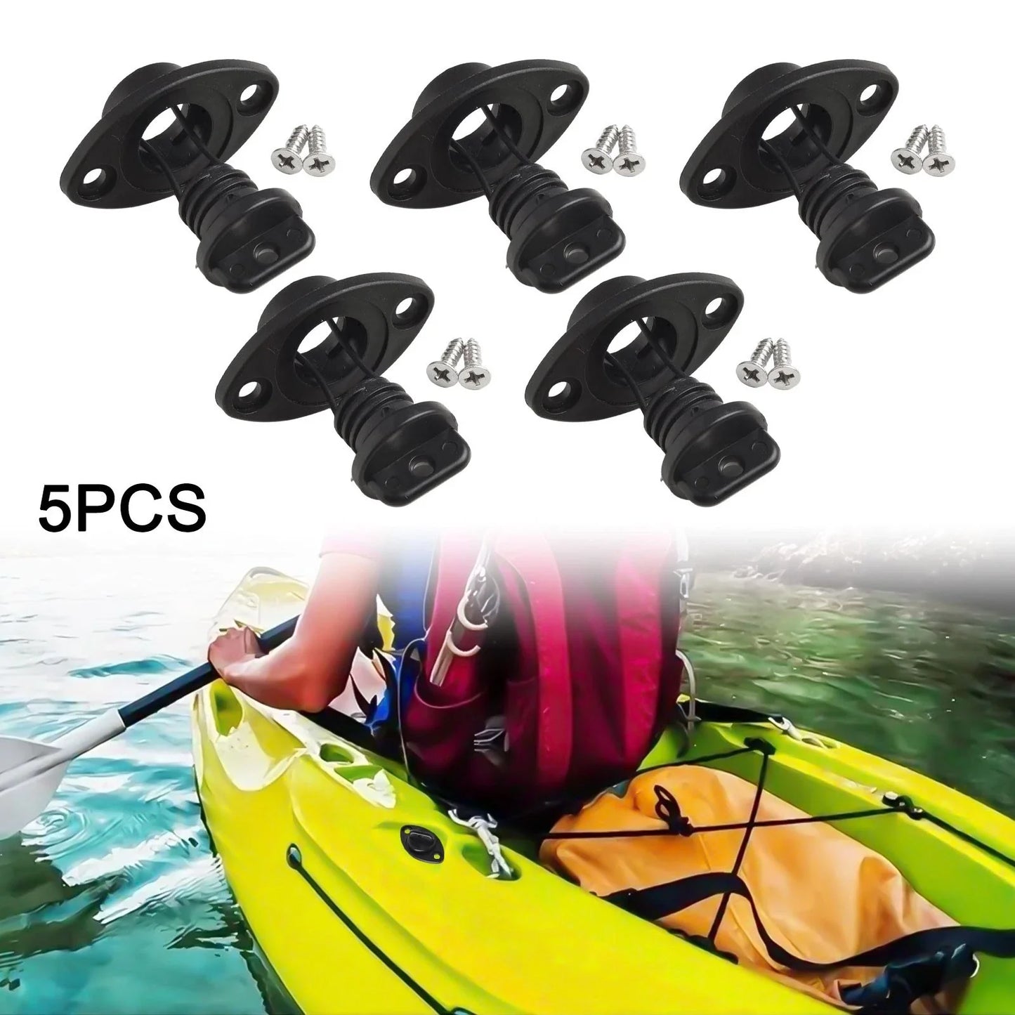 Marine Drain System 2 x Bungs & 4 x Installation Screws
