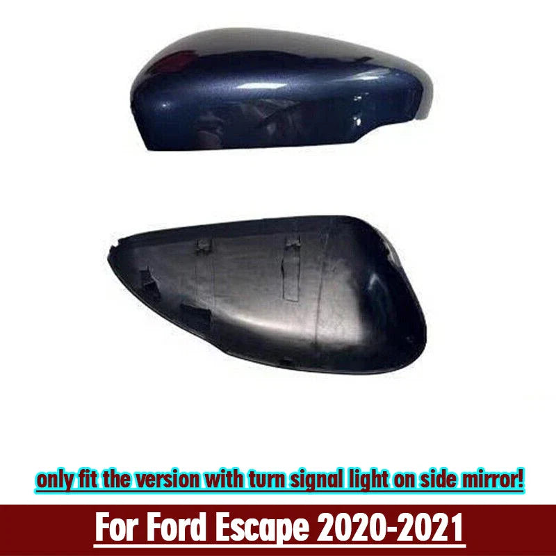 Right Blue With Turn Signal Hole Side Mirror Cover for Ford Escape (2020-2021)