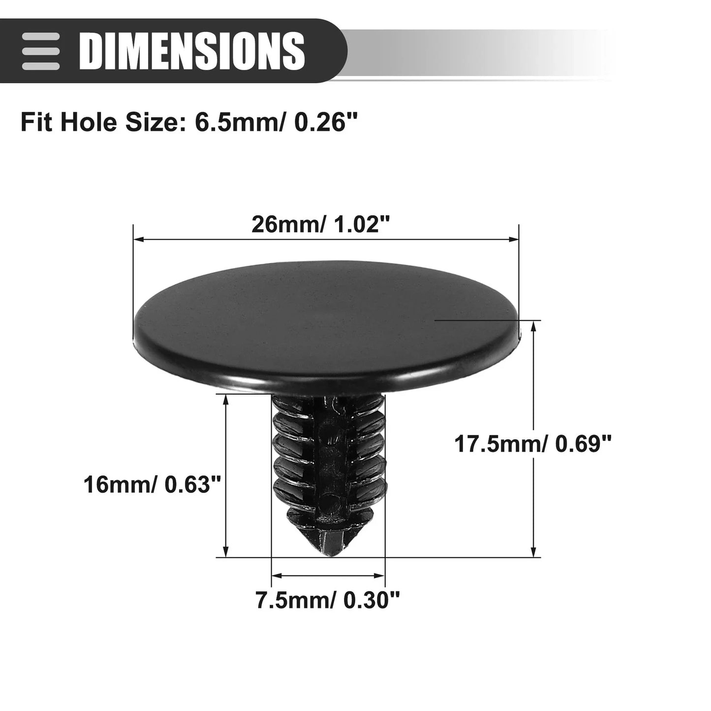 20 x Headliner Hood Insulator Retainer Clips for Dodge