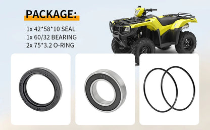 Left Rear Axle Wheel Bearing Seals for Honda Foreman 520 (2010–2023)