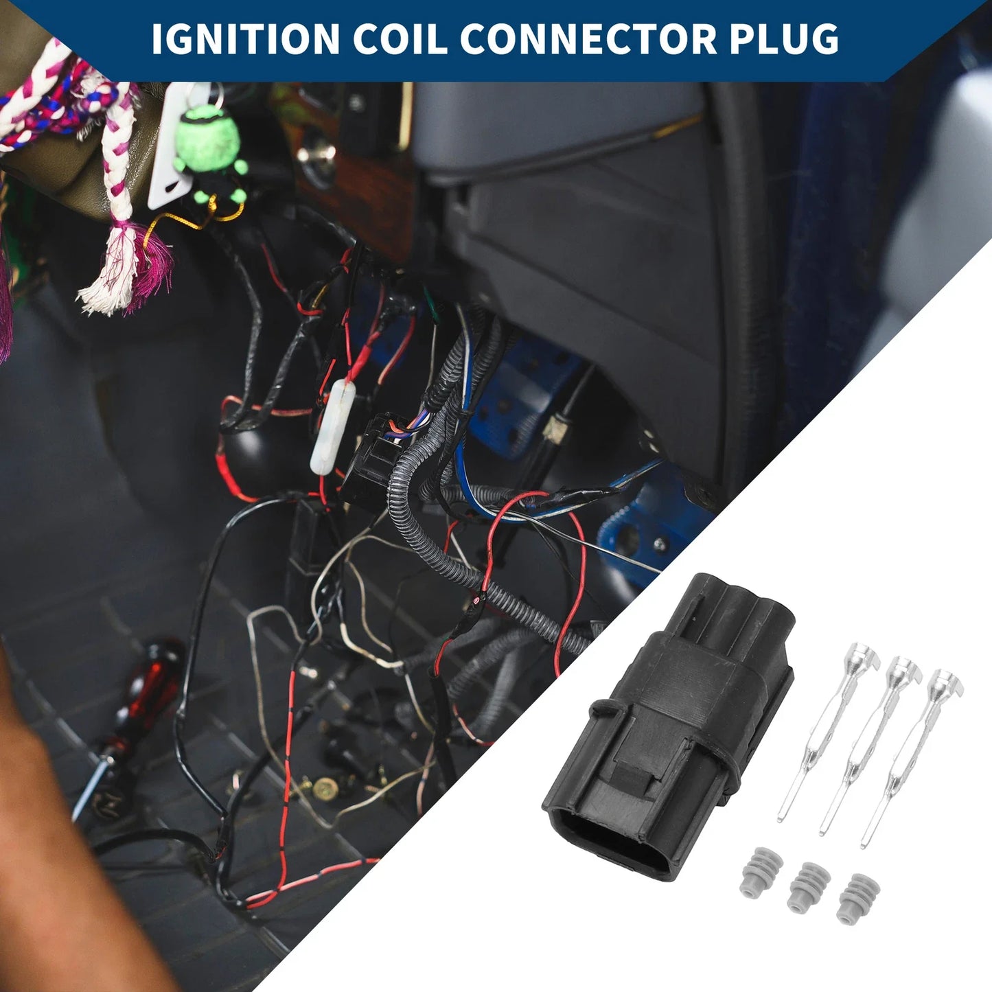 Ignition Coil Connector Plug Male Wire Terminal for Honda Acura