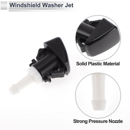 Windshield Washer Nozzle w/ 5" Hose Connector for Dodge - Black, White