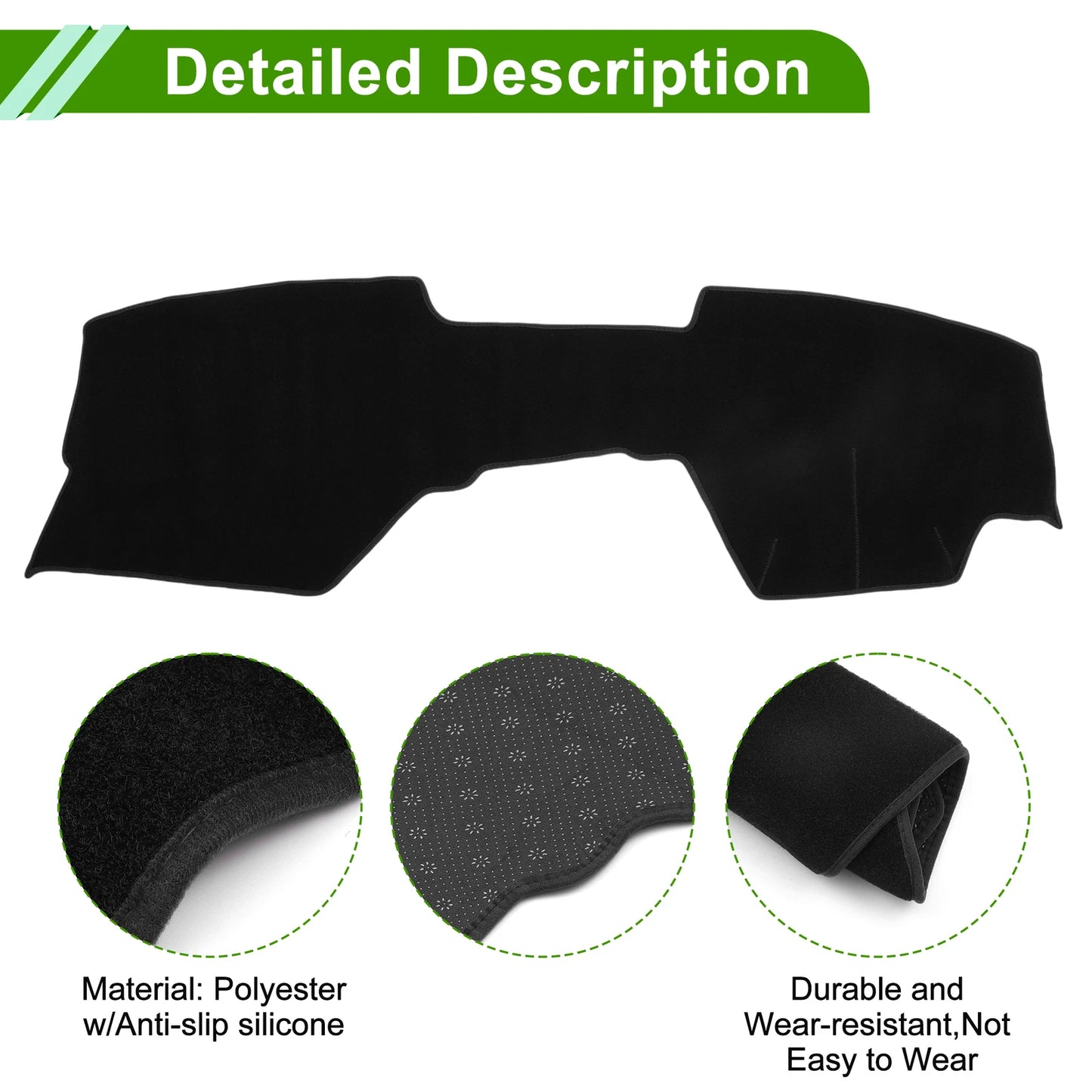Dashboard Dash Cover Mat for Mazda3 BP (2019–2024) - Black, Set of 1