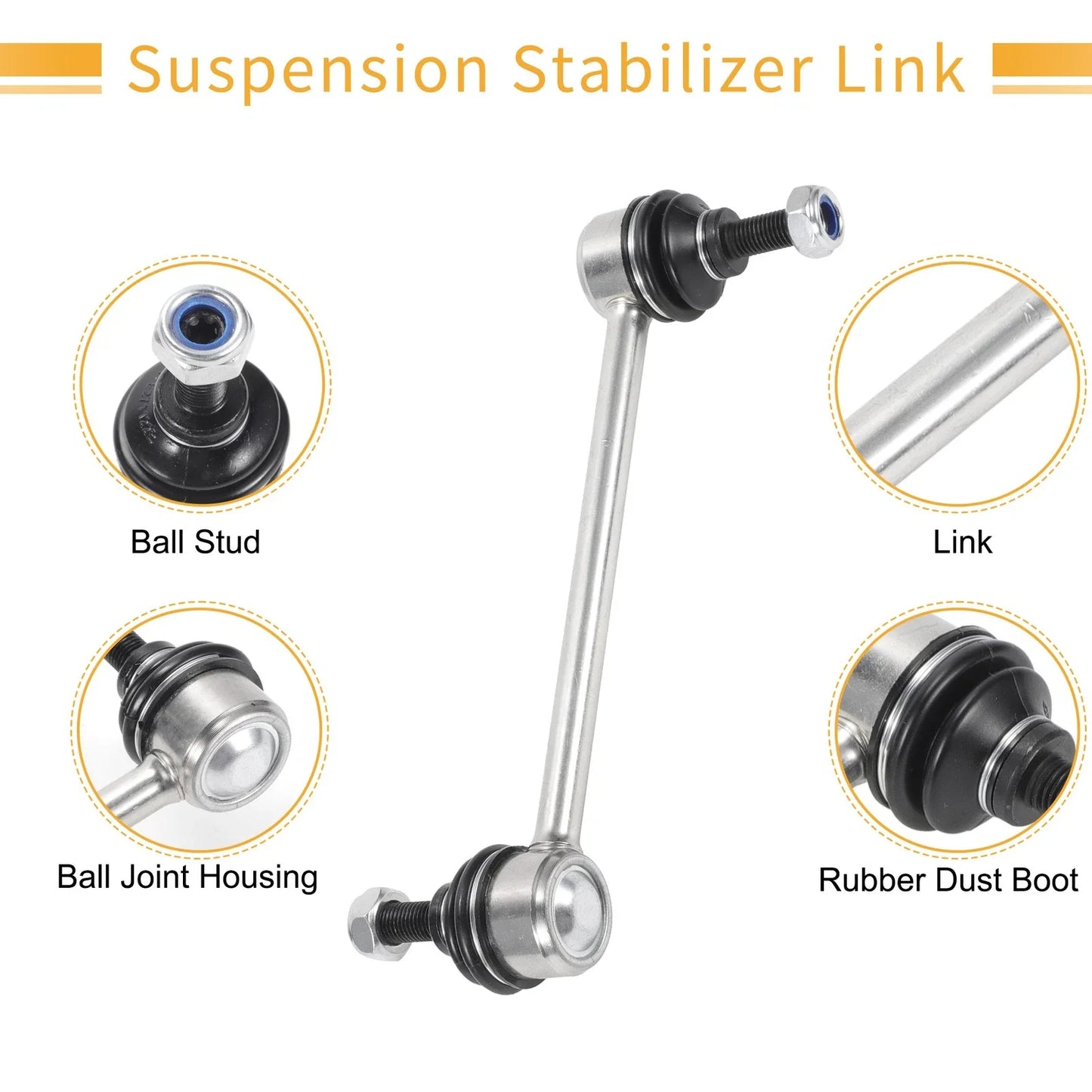 2 x Rear Stabiliser Sway Bar Links for Chevrolet Monte Carlo (2000-2007)