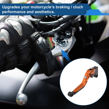 Adjustable Brake Clutch Levers for Yamaha MT-07 (2014–2022) 1 Pair Orange Black