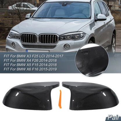 Carbon Fiber Door Mirror Cover Caps for BMW X5 F15 X6 F16 X3 F25 LCI X4