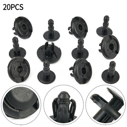 20 x Plastic Car Door Trim Clip Bumper Rivets Screws Panel Push Fastener Kit