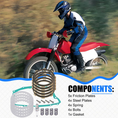 Clutch Friction Steel Plates Kit for Honda XR200R (1981–2002)