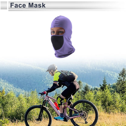 Mesh Face Mask for Universal Use (Breathable, Sun Protection, Light Purple)
