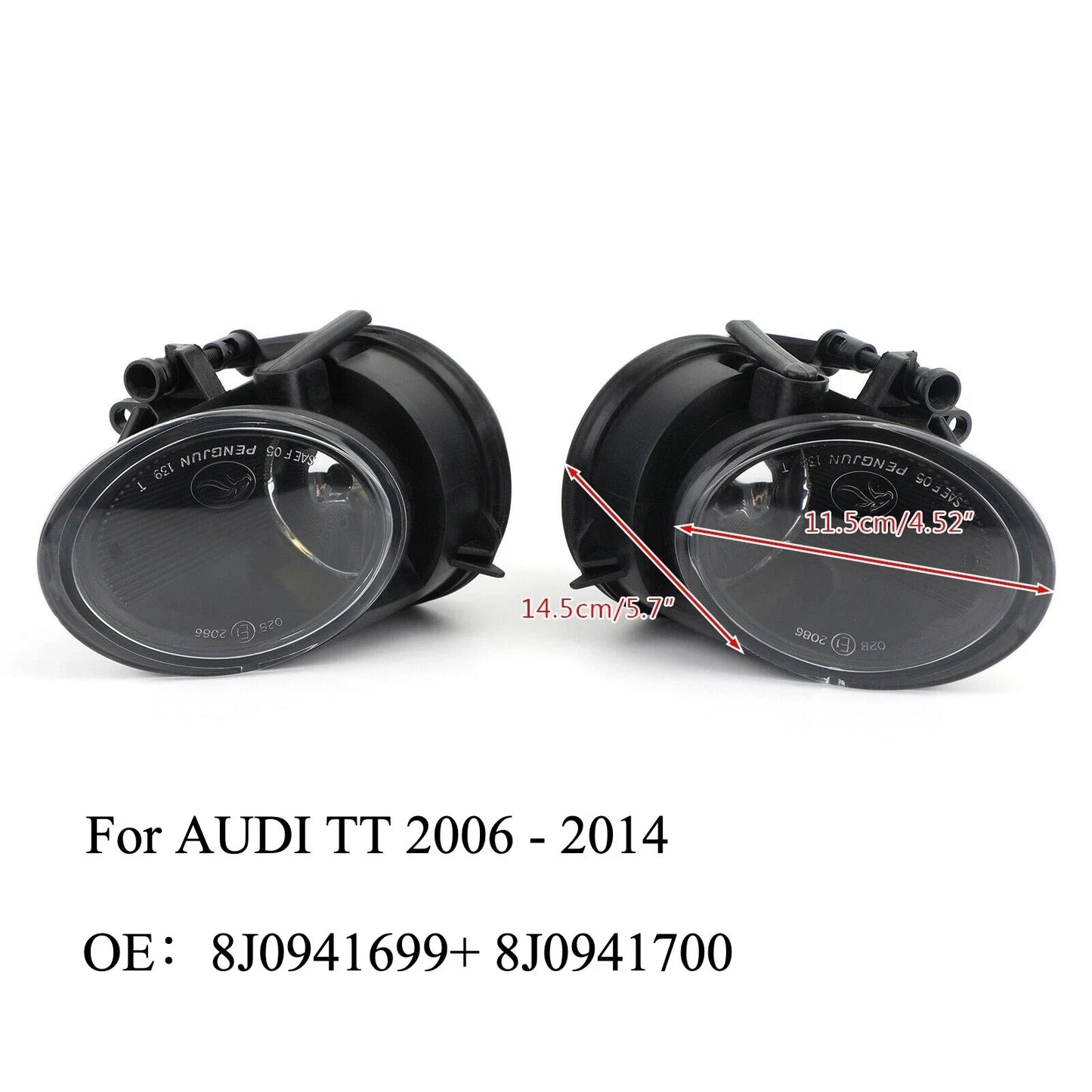 1 Pair Fog Driving Lights for Audi TT (2006–2014)