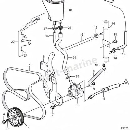 Power Steering Pump for Volvo Penta 3.0L V6/V8 (Fits Various Years)