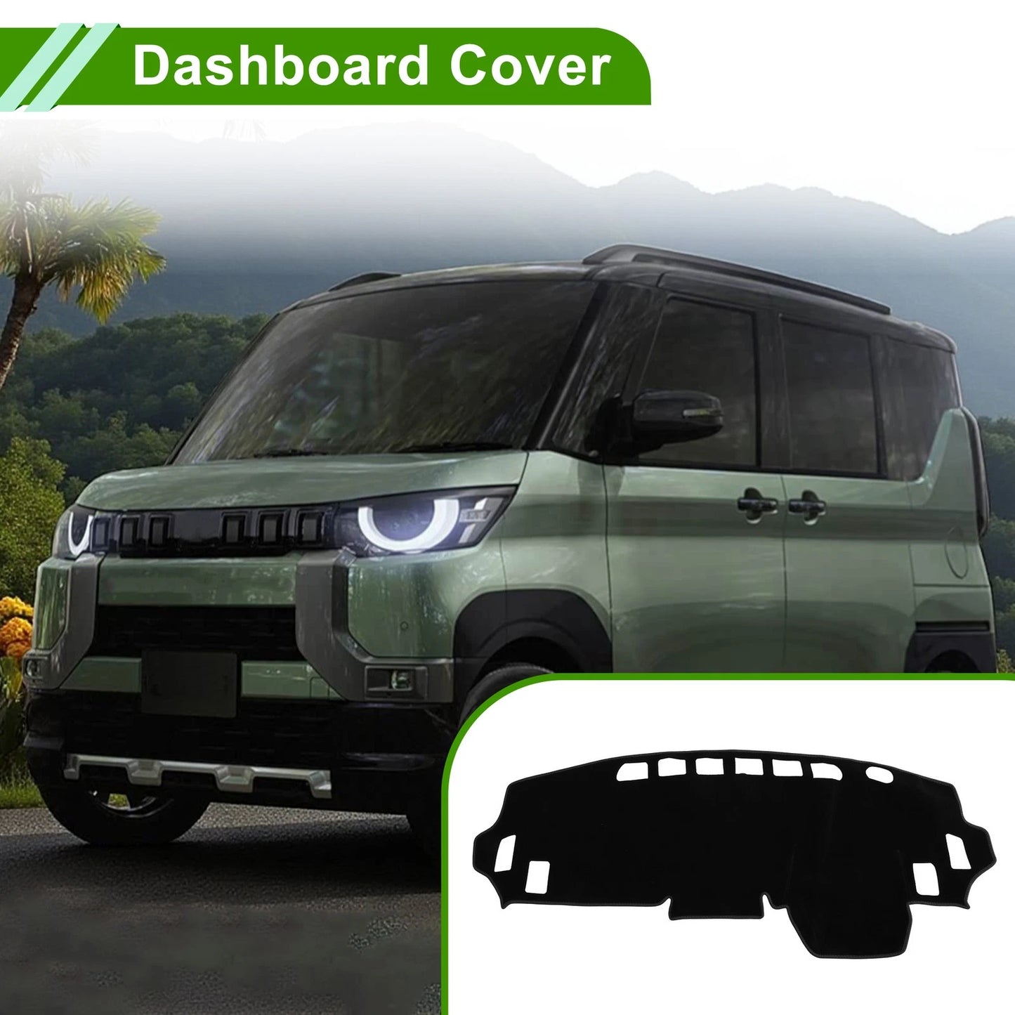 Dashboard Cover for Mitsubishi Delica Mini B34A B35A B37A B38A (Black)