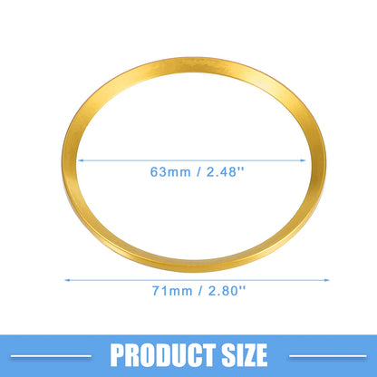 Set of 4 Wheel Hub Center Cover Rings for Honda Civic (2016–2021) Gold Tone