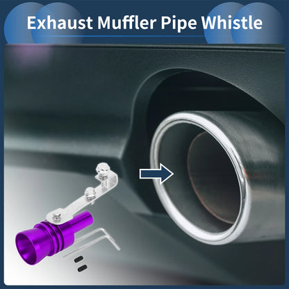 Turbo Sound Exhaust Muffler Pipe Whistle for Universal Fit (1 Set)