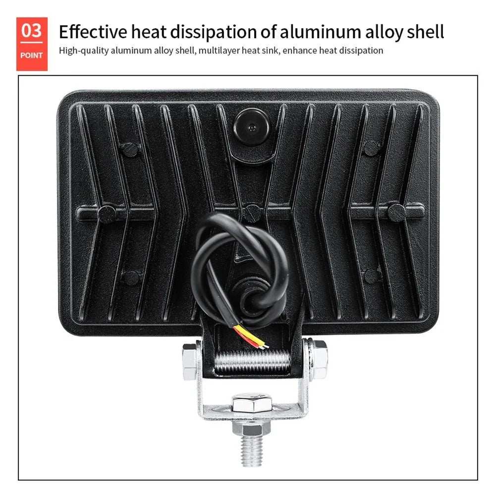 Rectangular Car LED Light 3x5 inch 60W