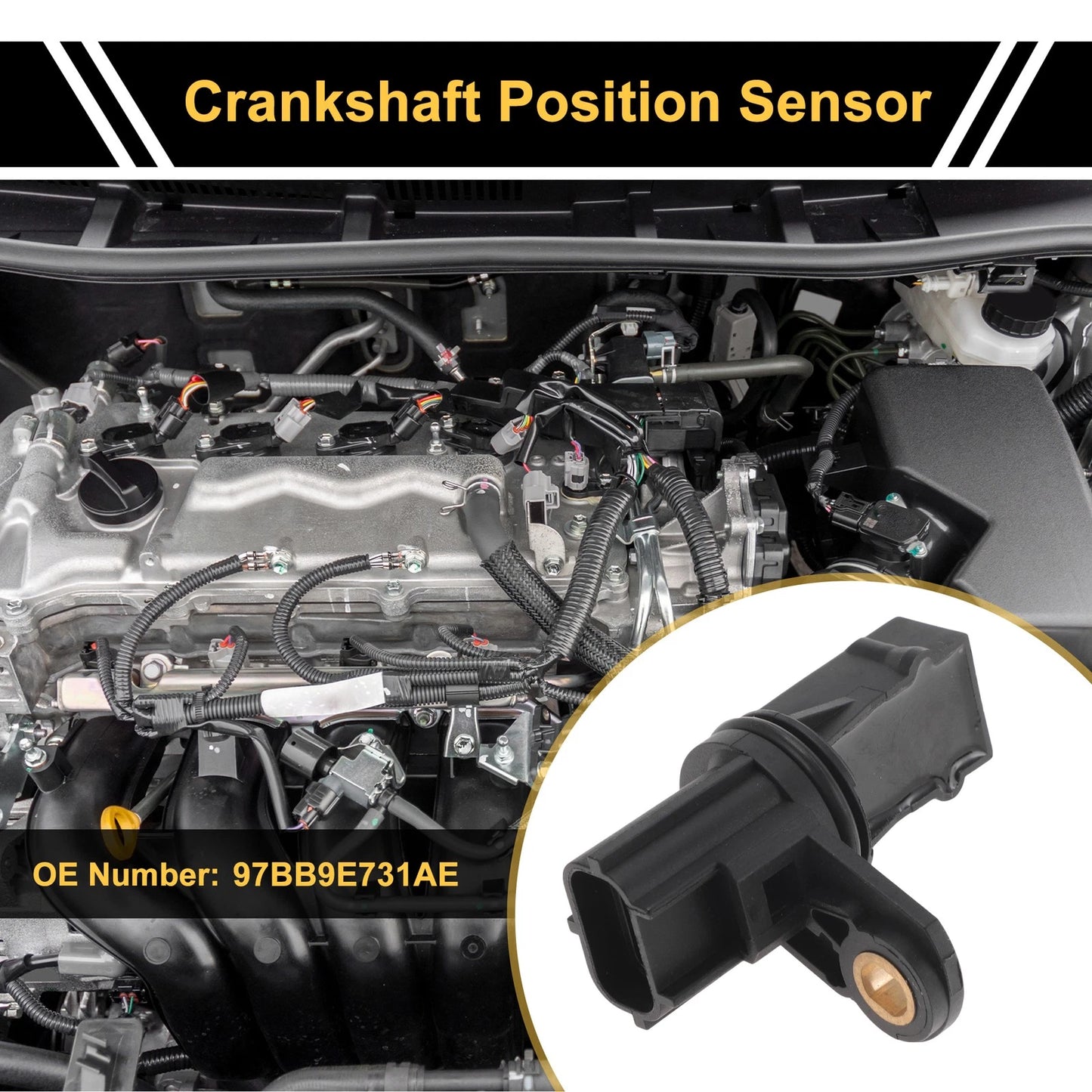 Crankshaft Position Sensor for Ford Focus Mk2 (2004–2011) 97BB9E731AE