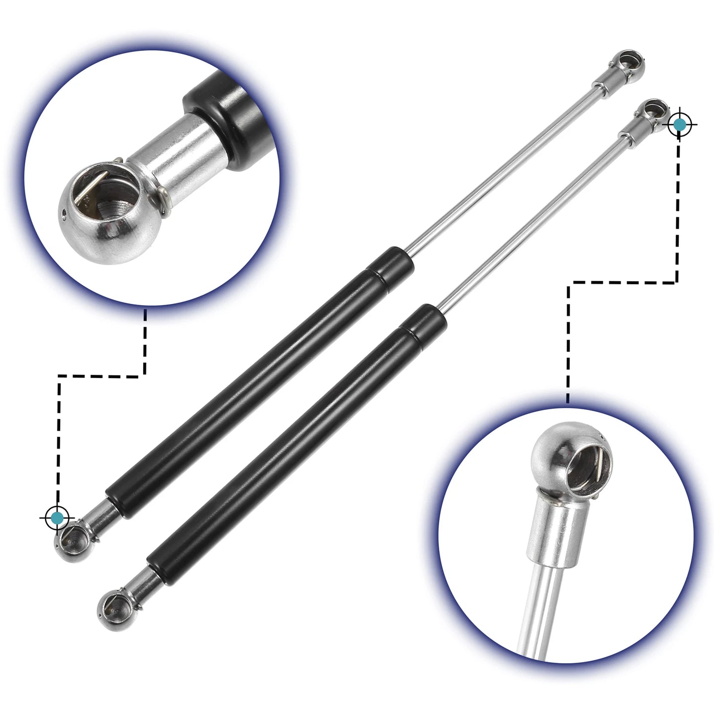 2X Front Hood Gas Lift Supports Struts for Honda Fit (2014–2019)