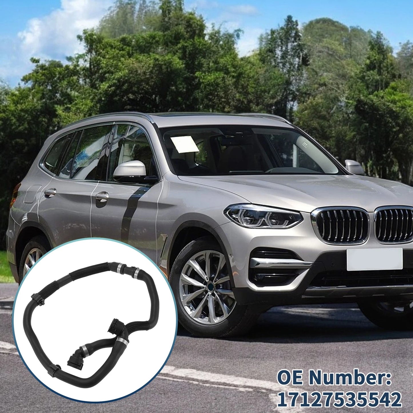 Radiator Hose for BMW X3 X4 (2018–2019) No. 17127535542 Rubber