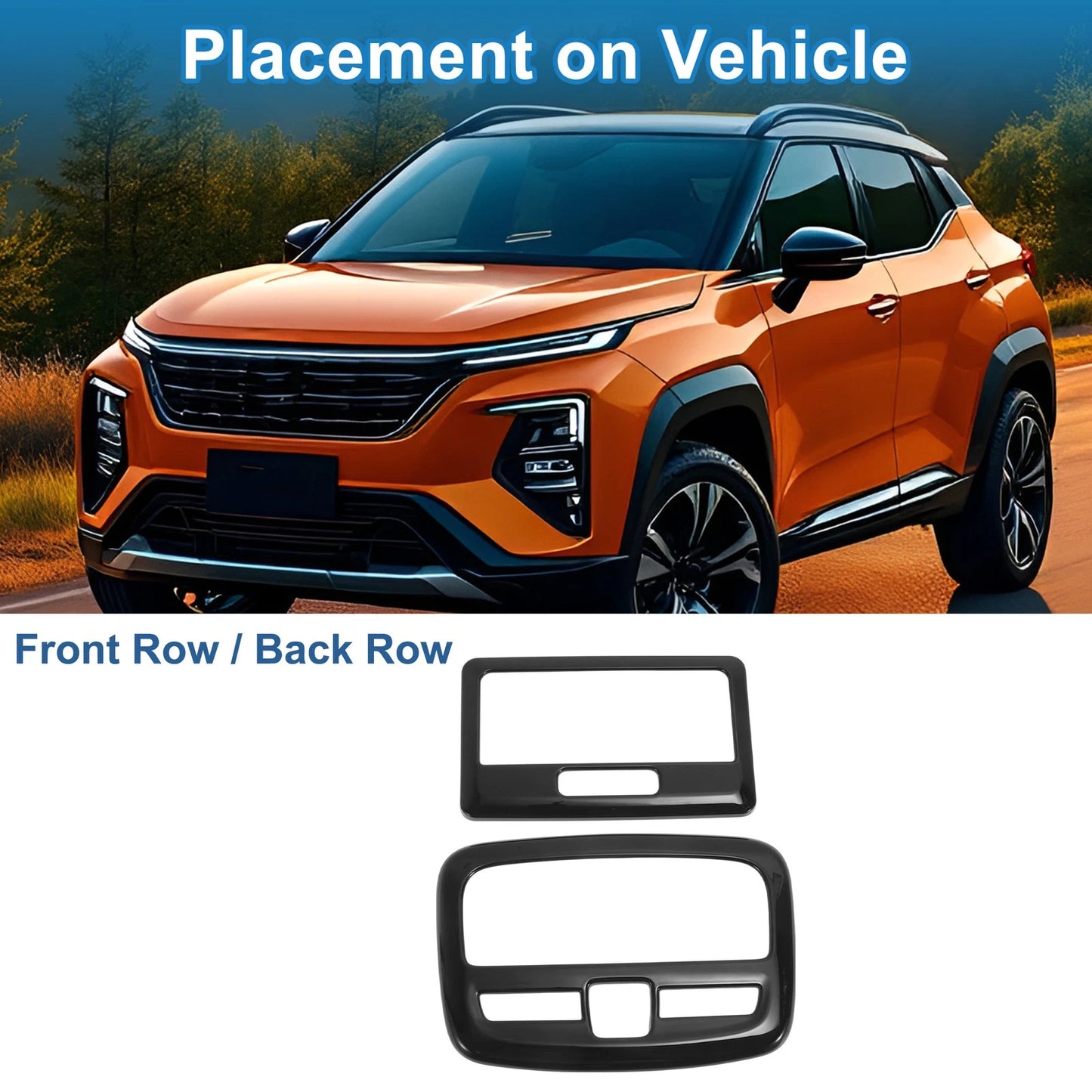 Front Row Rear Row Light Trim Bezel for Suzuki Fronx (2024–2025) Black
