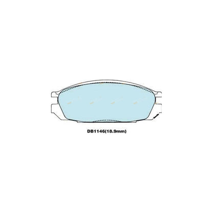 Set of 4 Rear Disc Brake Pads for Nissan Patrol GQ Y60 (1988–1999)
