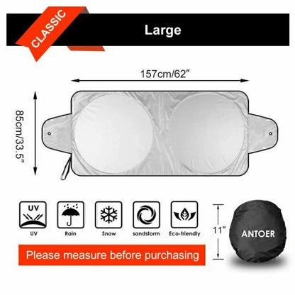 Folding Sun Shade Block Cover for Car Front Windshield Visor (All Years)