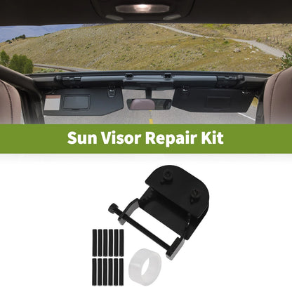 Set of 1 Sun Visor Repair Kit for Jeep Wrangler JK (2007–2017) Metal Black
