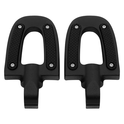 Matte Black Rear Passenger Footpegs for Harley Softail Fat Boy (2018-2025)