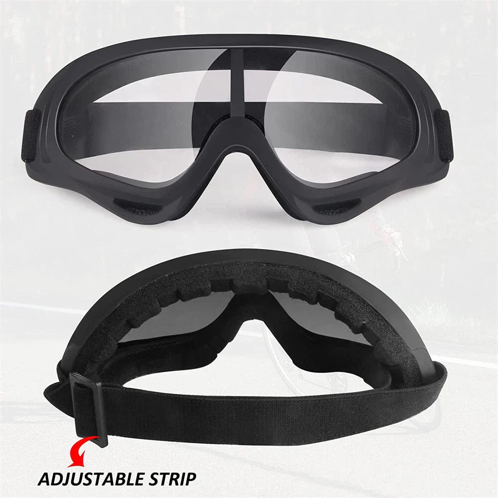 Motorcycle Goggles for Over Glasses - Anti-Fog Shatterproof UV400 Lenses