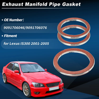 Exhaust Pipe Gasket Muffler Ring for Lexus IS300 (2001–2005) No. 9091706046