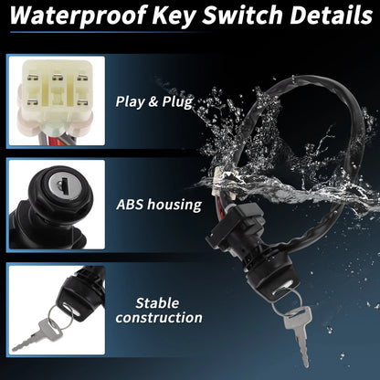 Ignition Key Switch No. 3711038F19 for Suzuki LT-A400 Eiger (2002–2007)