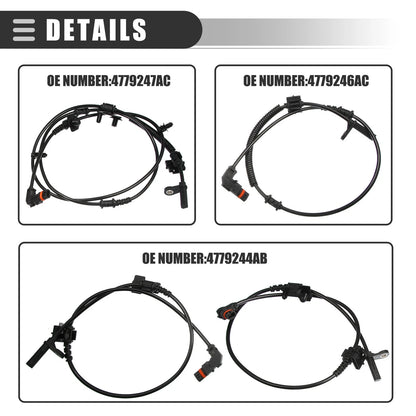 Set of 4 ABS Wheel Speed Sensors for Dodge (ALS1931)