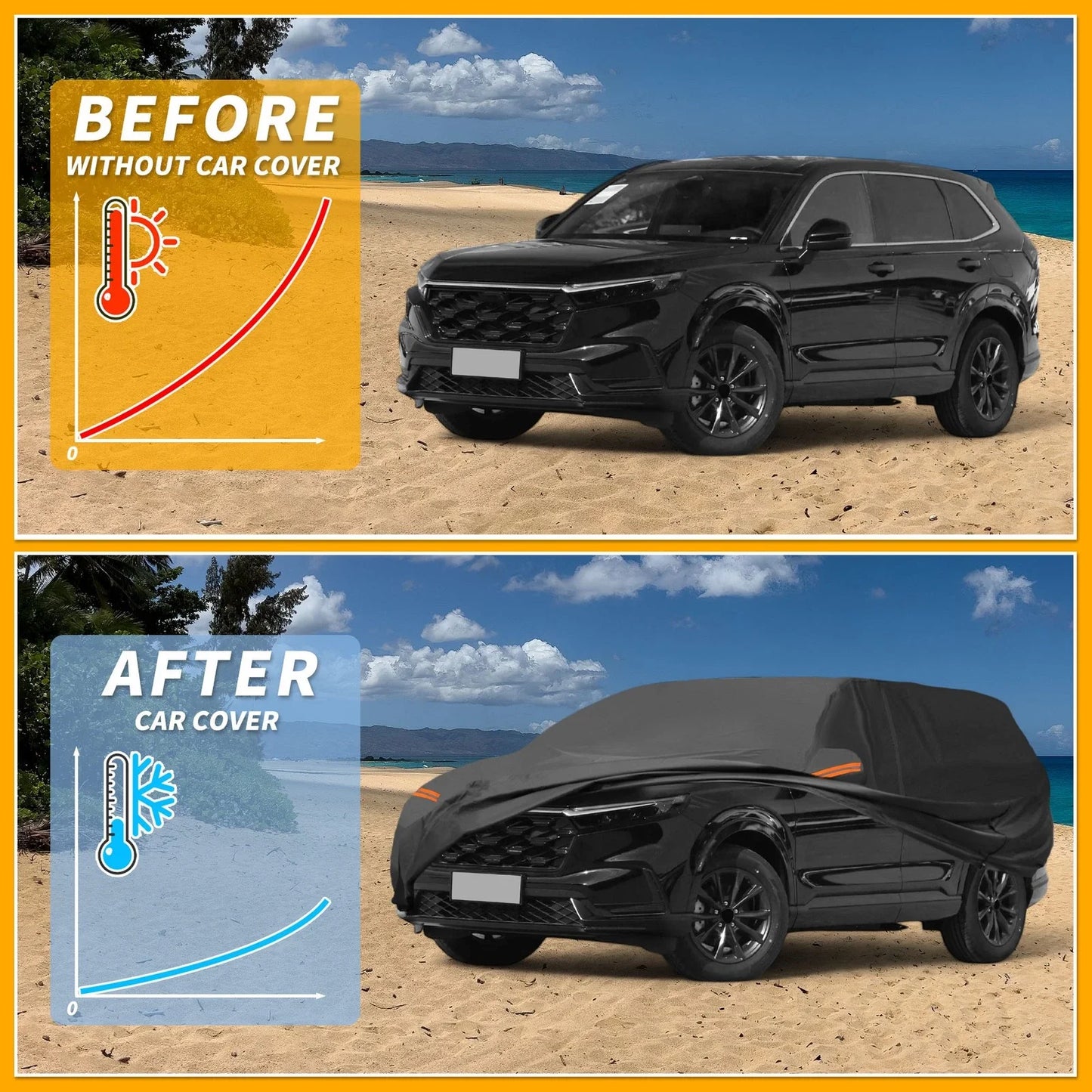 Waterproof All Weather Car Cover for Honda CRV 7-Seater (2017-2023)