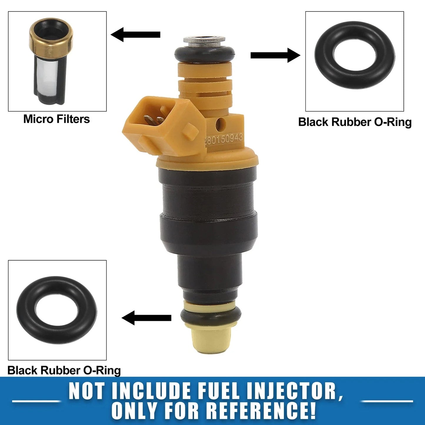 Fuel Injector O Rings Seals with Micro Filters for Dodge Ram 1500 (2009-2018)