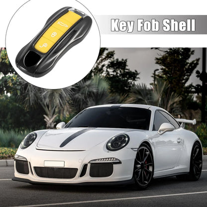 Black Painted Key Cover Fob Shell for Porsche Panamera Cayenne (2010-2023)