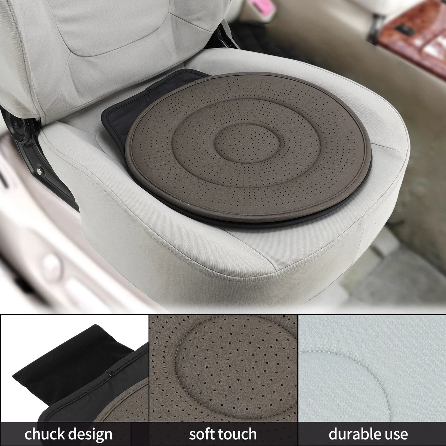 Car Bottom Seat Pad Cover for Universal Fit SUV Truck (1 Pc) - Coffee Color Cotton