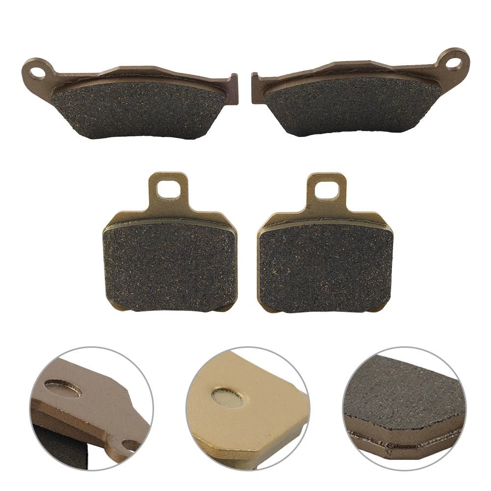 Front Rear Brake Pads for Yamaha YP125R X-MAX (2006–2009) - Brass Fiber
