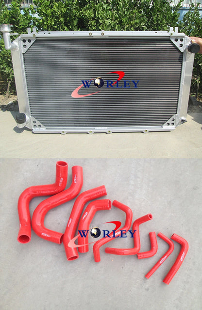 Aluminum Radiator with Blue Hose for Patrol Y60 GQ (1994–1997)