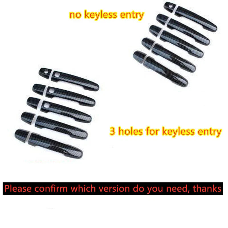 Carbon Fiber Side Door Handle Cover Trim Decor for Toyota RAV4 (2006–2012)