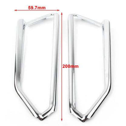 Matte Chrome Front Light Trim Accents for Honda Goldwing GL1800 (2018-2023)