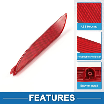 Rear Left Bumper Reflector for Hyundai Elantra (2011–2013) No. 924053X000 Red
