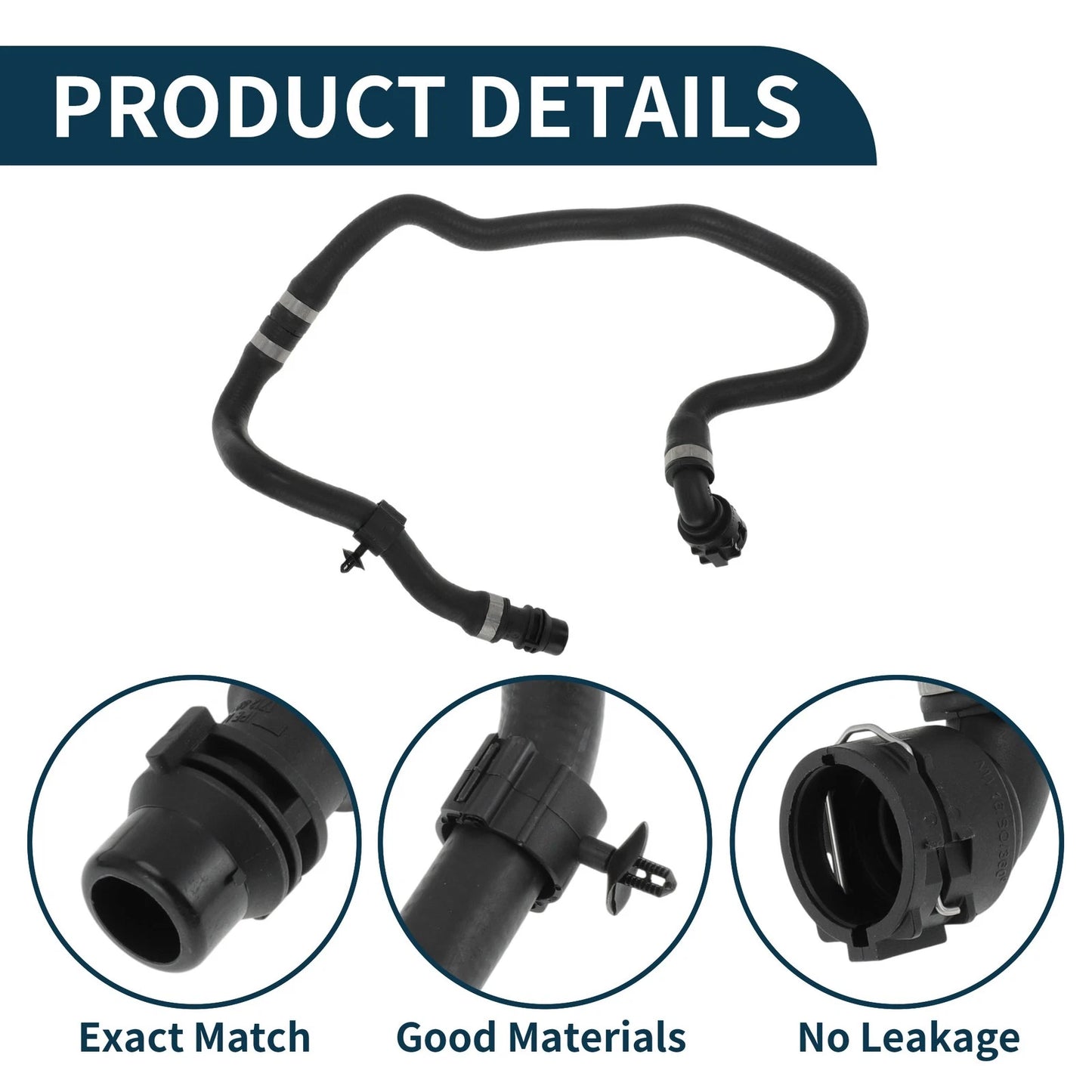Radiator Hose for BMW 1 Series (2015) No. 17128662837 Rubber Coolant Pipe