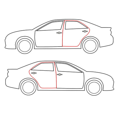 Rear Door Weatherstrip Pair for Nissan Datsun Sunny Sedan (1971–1978)