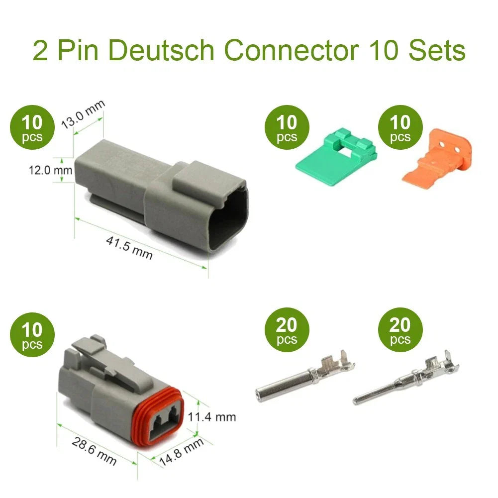 10 Sets Waterproof Wire Connectors Gray for Automotive and Marine Applications