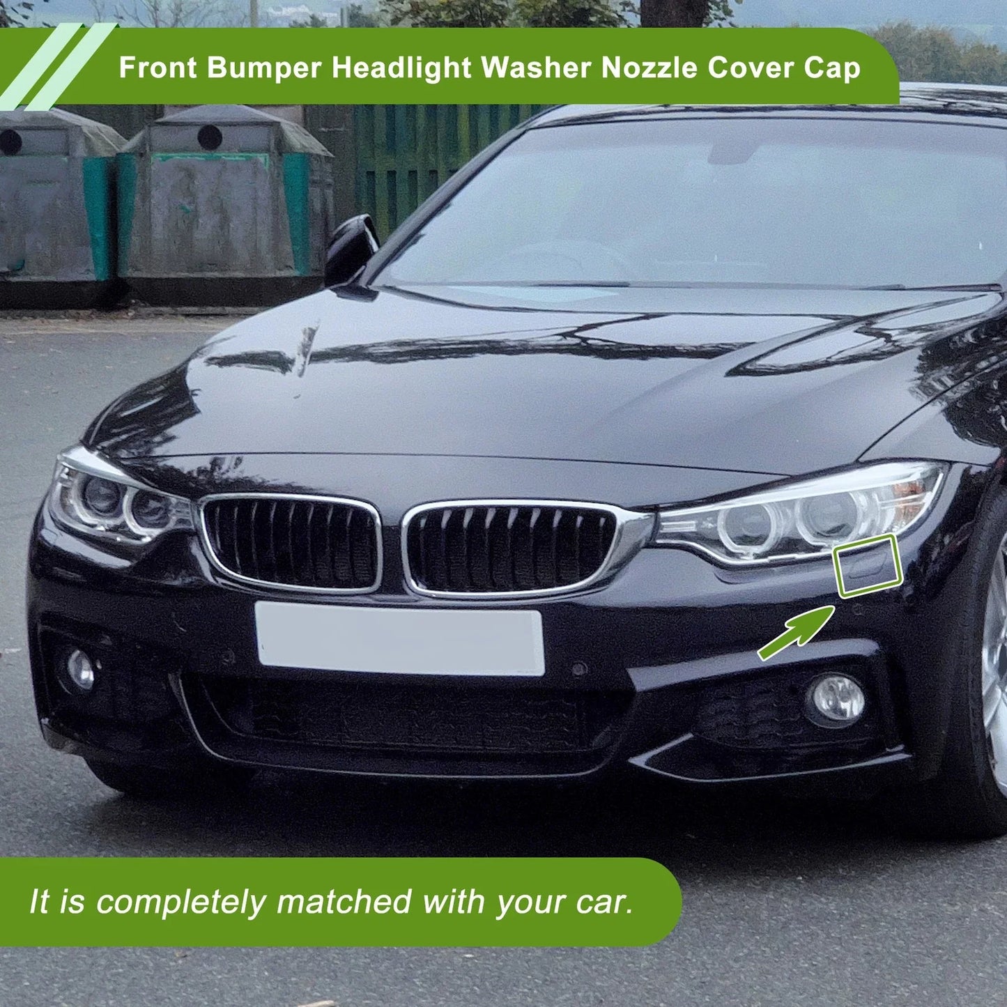 Front Left Washer Nozzle Cover Cap for BMW 428i Blue (2014-2016)