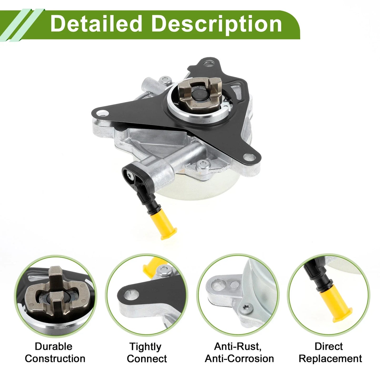 Brake Vacuum Pump for Dodge Dart (2013-2016) - Engine Vacuum Pump 2 x 55270032 55236785