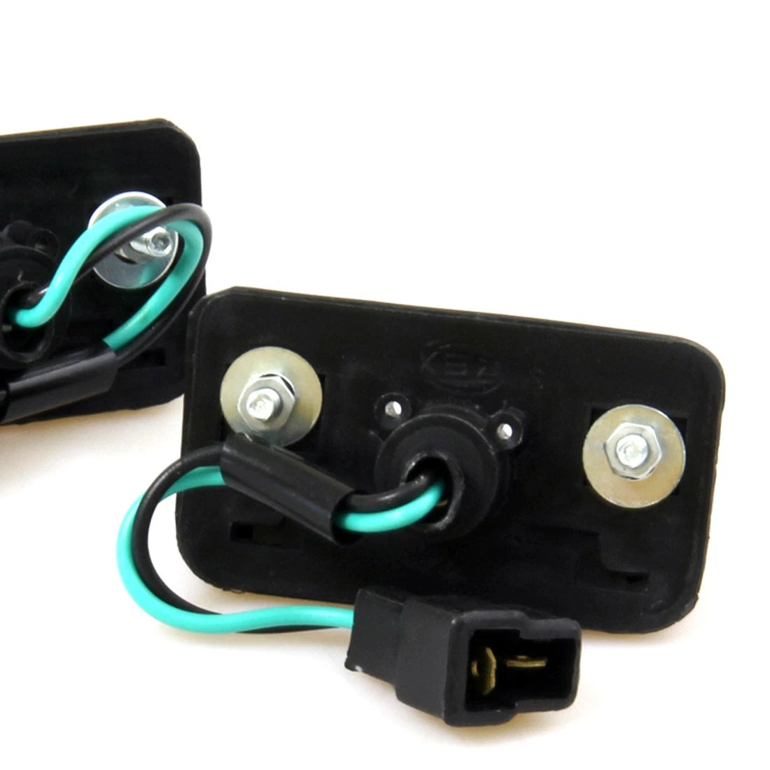 Set of 2 Black Rear License Plate Lights for Toyota Corolla (1979–1983)