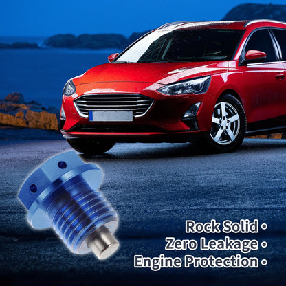 M14x1.5 Magnetic Oil Drain Plug Titanium Alloy Blue for Universal