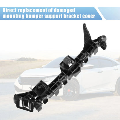 Front Bumper Bracket for Honda Fit (2015) - Plastic Black, 2 x Brackets