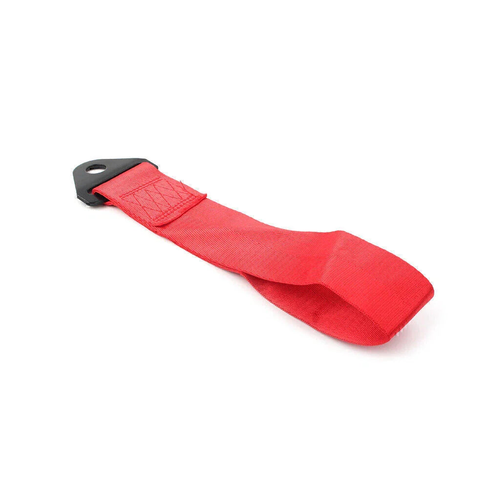 Racing Car Tow Strap Belt Rope Hook Universal Rear/Front Bumper Red