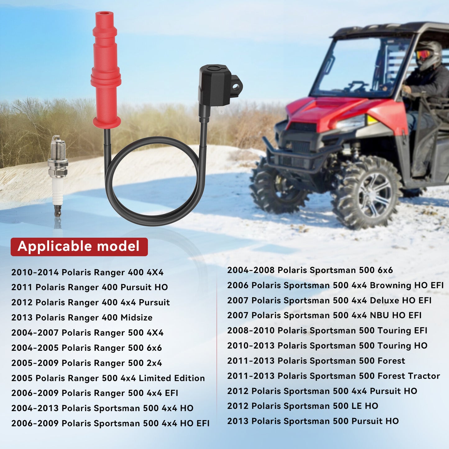 Ignition Coil for Polaris Ranger 500 400 (2004–2014)